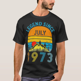 T-shirt 49e Anniversaire Légende depuis juillet 1973 Vinta