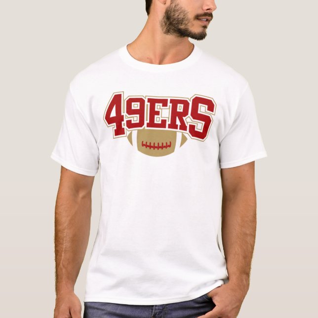 T-shirt 49ers San Francisco Red Gold Football (Devant)