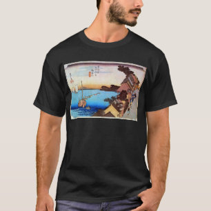T-shirt 4. 神 奈 川 宿, 広 Kanagawa-juku, Hiroshige, Ukiyo-e, 重