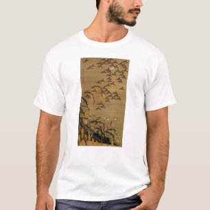 T-shirt 4. 秋 塘 群 雀 図, 若 Foule 冲, Jakuchu