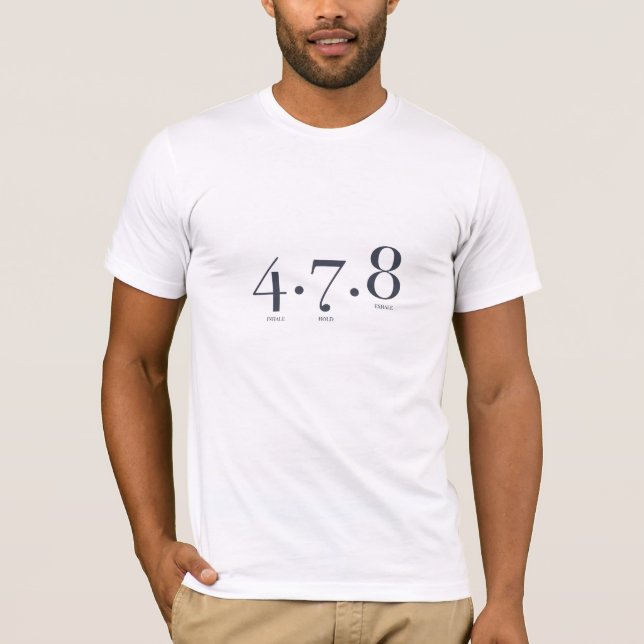 T-shirt 4 7 8 Technique respiratoire | Méditation expliqué (Devant)