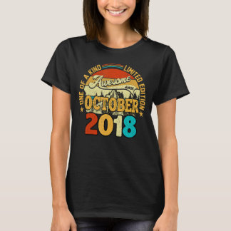 T-shirt 4 Ancien Awesome depuis Octobre 2018 4e Anniversai