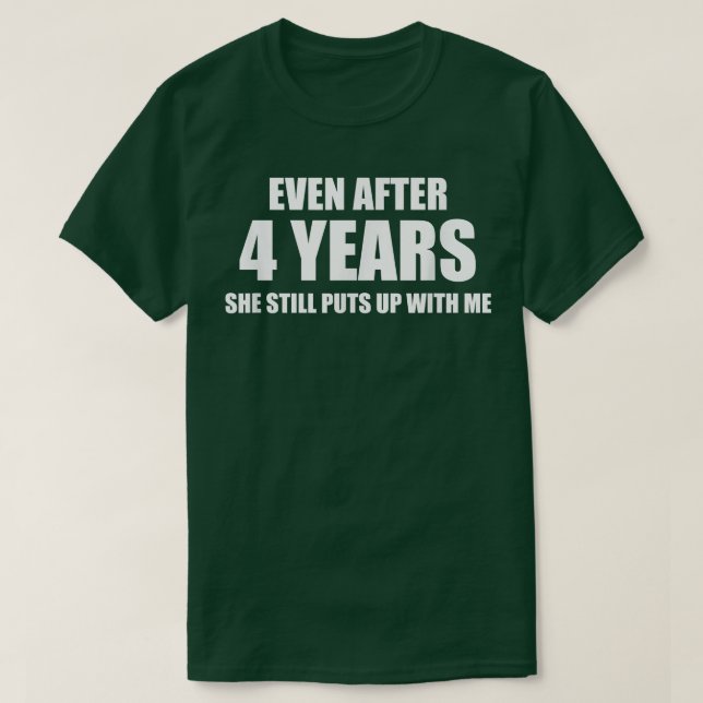 T-shirt 4 ans Anniversaire Drôle Relation Cadeaux pour (Design devant)