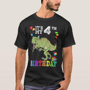 T-shirt 4 ans C'est mon 4e anniversaire Dinosaur Rex