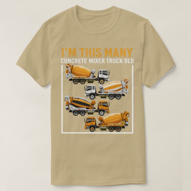 T-shirt 4 ans Im This Many Concret Mixer Truck 4th B (Design devant)