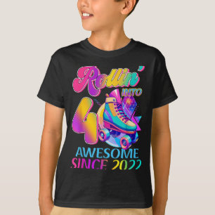 T-shirt 4 Ans Incroyable Depuis Anniversaire Thème Hockey