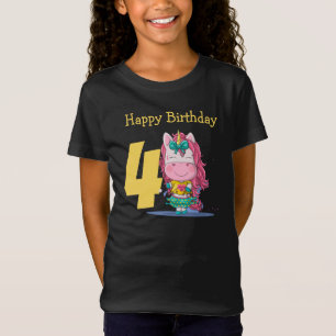 T-shirt 4 ans jaune Unicorne