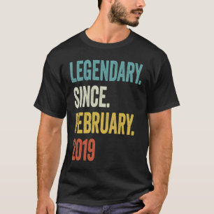 T-shirt 4 Ans Légendaire Depuis Février 2019 4e Birt