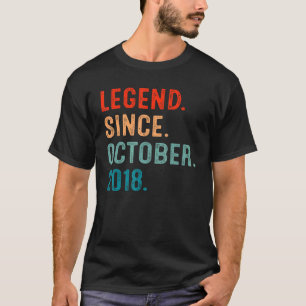 T-shirt 4 Ans Légende depuis Octobre 2018 4e anniversaire