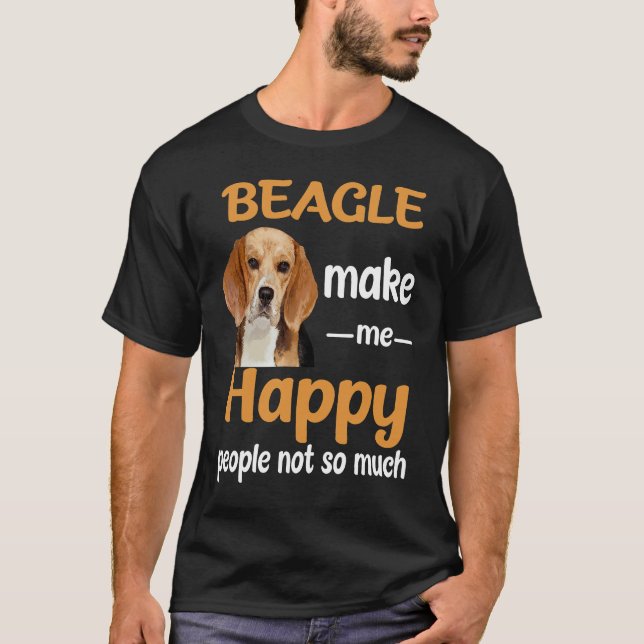 T-shirt 4 Beagles Me Rendre Heureux (Devant)