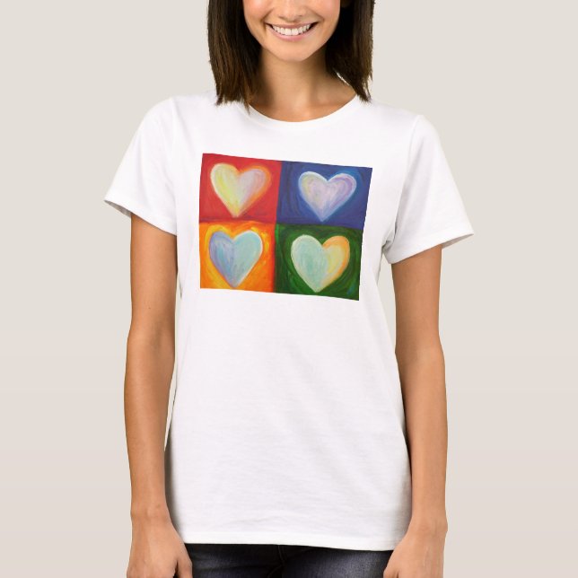 T-shirt 4 Coeurs d'Amour Chemises personnalisées (Devant)