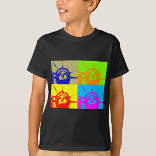 T-shirt 4 Couleur Pop Art Lady Liberty