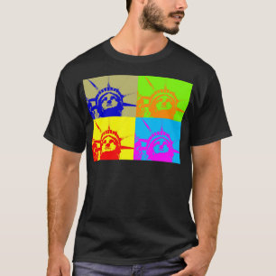 T-shirt 4 Couleur Pop Art Lady Liberty