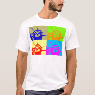T-shirt 4 Couleur Pop Art Lady Liberty