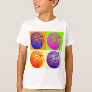 T-shirt 4 couleurs Pop Art Basketball