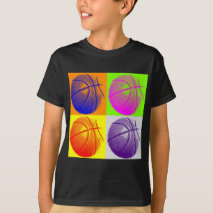 T-shirt 4 couleurs Pop Art Basketball