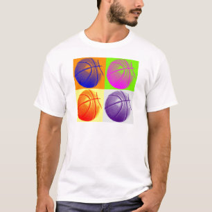 T-shirt 4 couleurs Pop Art Basketball