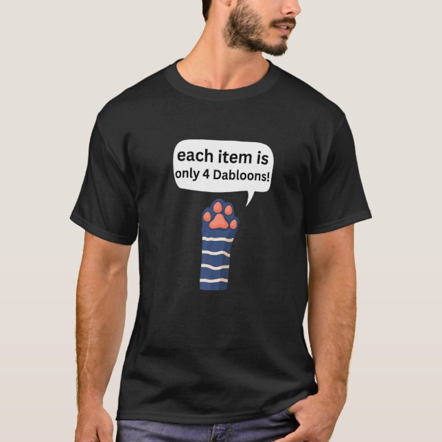 T-shirt 4 Dabloons Chat Mème Dabloons Doubloons Pièce  Cha (Devant)
