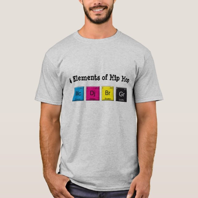 T-shirt 4 éléments de hip hop (Devant)