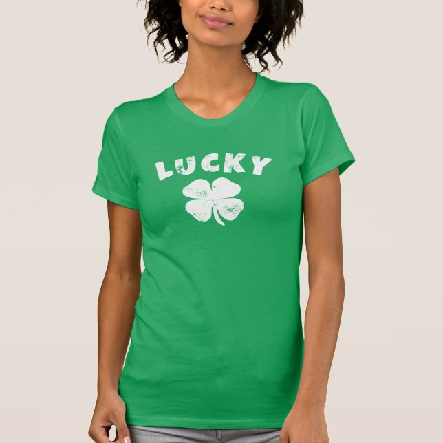 T-shirt 4 feuilles Lucky Clover St. Patrick's Day (Devant)