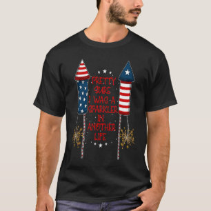 T-shirt 4 h du mois de juillet Feu d'artifice Patriotique