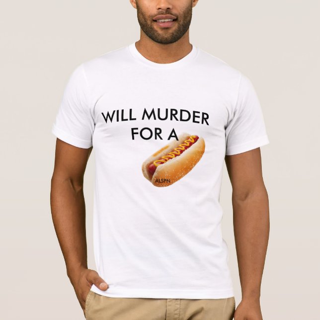 T-shirt 4 hot dogs affamés (Devant)