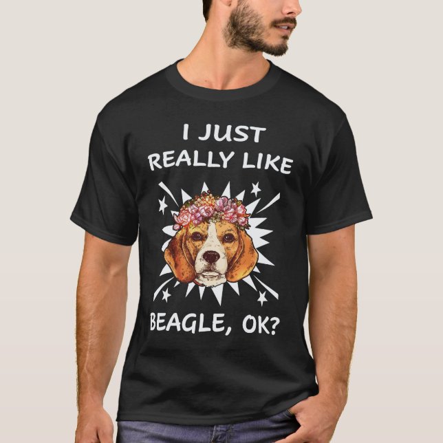 T-shirt 4 J'aime vraiment beaucoup Beagle (Devant)