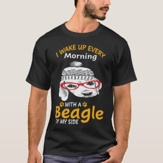 T-shirt 4 Je me réveille chaque matin avec un Beagle à mes