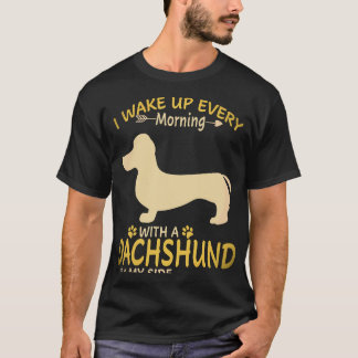 T-shirt 4 Je me réveille chaque matin avec un dachshund à