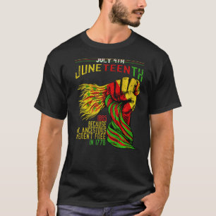 T-shirt 4 juillet 1865 parce que mes ancêtres Blac