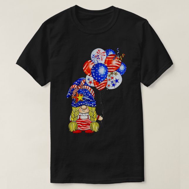 T-shirt 4 juillet 2022 Patriotic Gnomes Funny American (Design devant)