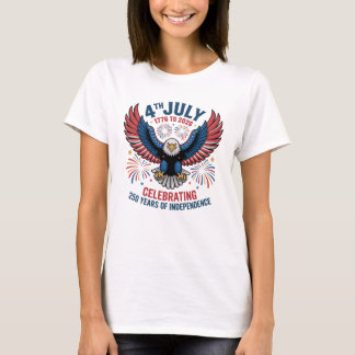 T-shirt 4 juillet 2026 - Célébration de 250 Ans