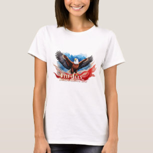 T-shirt 4 juillet Aigle – Conception d'art patriotique