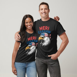 T-shirt 4 juillet Aigle Liberté Patriotique