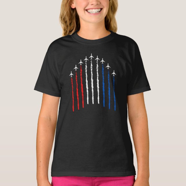 T-shirt 4 juillet Airforce Flyover (Devant)