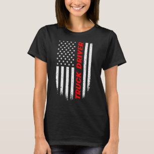T-shirt 4 juillet Américain Drapeau Chauffeur Hommes Femme