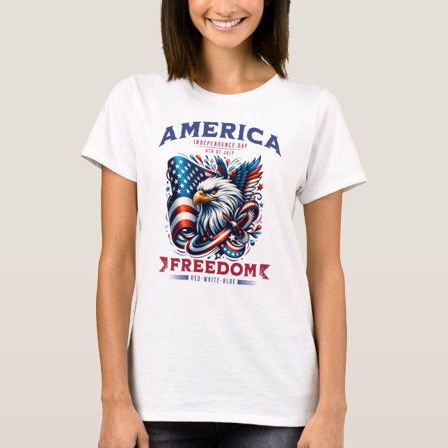 T-shirt 4 juillet American Eagle Sublimation-61901 (Devant)