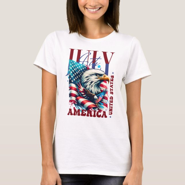 T-shirt 4 juillet American Eagle Sublimation-61904 (Devant)
