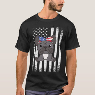 T-shirt 4 juillet American French Bulldog Pour Les Enfants
