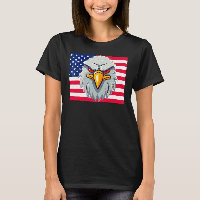 T-shirt 4 juillet American Pride American Eagle Symbole de (Devant)