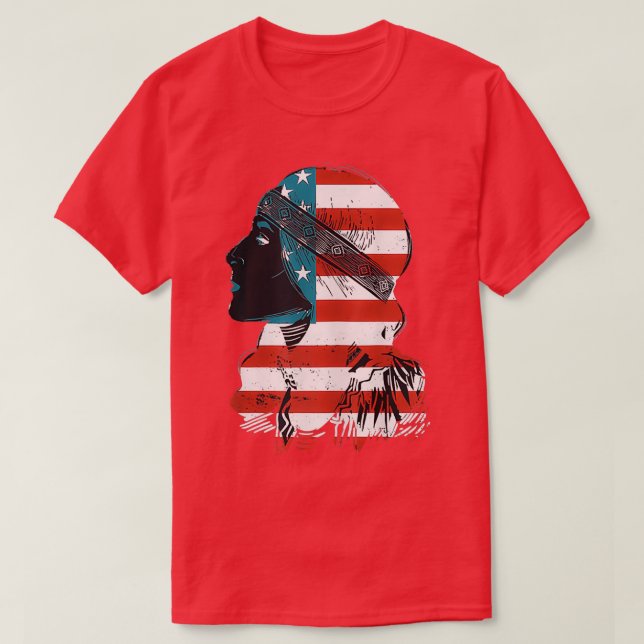 T-shirt 4 juillet amérindienne (Design devant)