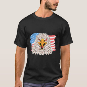 T-shirt 4 juillet Amérique Drapeau Drapeau Aigle Patriotiq