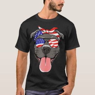 T-shirt 4 juillet Amoureux de les chiens Patriotic Pup for