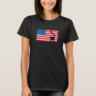 T-shirt 4 juillet Animal Lemur Drapeau Américain Usa Patri