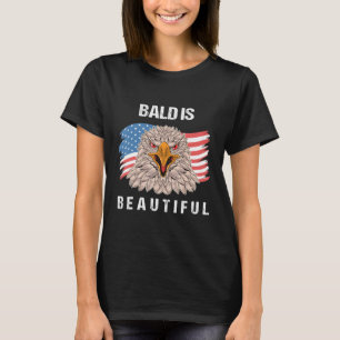 T-shirt 4 juillet Bald Est Beau Aigle Patriotique Amer