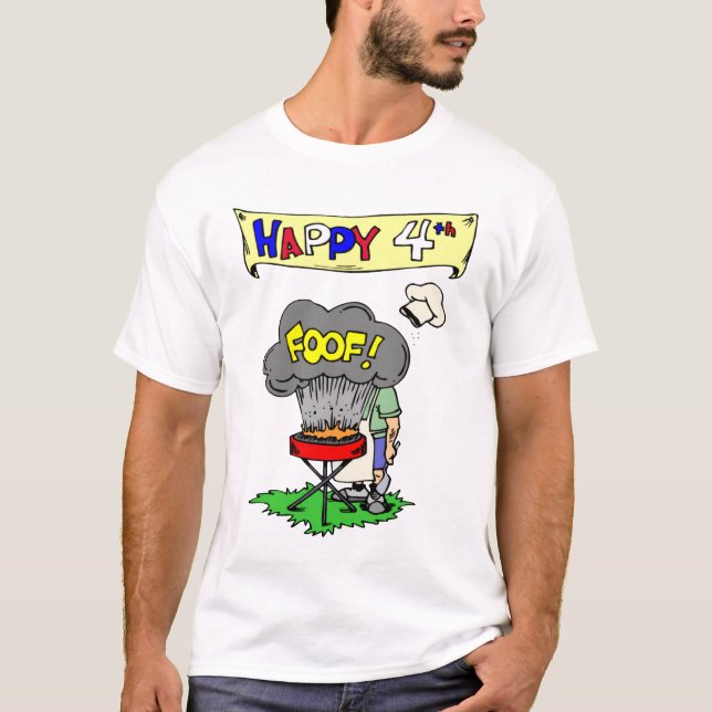 T-shirt 4 juillet Bar BQ (Devant)