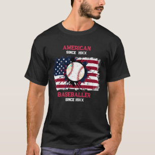 T-shirt 4 juillet Baseball USA Independence Day Cadeau