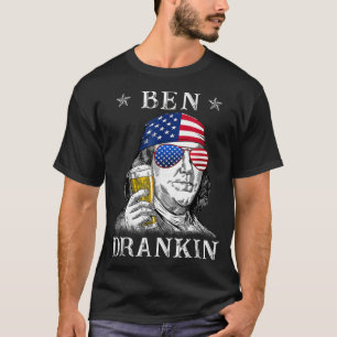 T-shirt 4 juillet Ben Drankin Benjamin Franklin Beer Cos