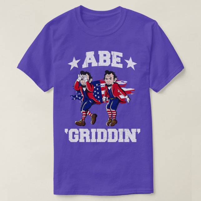 T-shirt 4 juillet Benjamin Franklin Griddy Ben Griddin (Design devant)