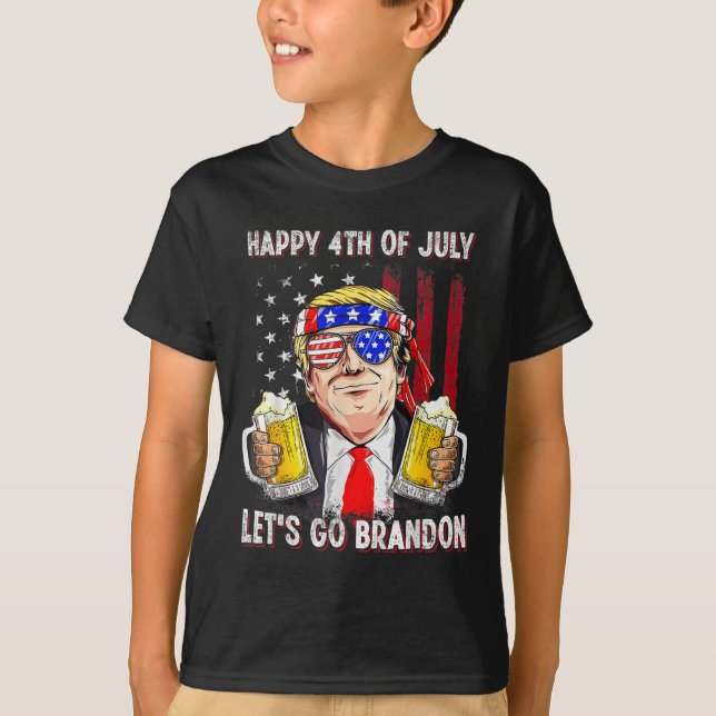 T-shirt 4 juillet Bière Brandon Trump Bière Ameri (Devant)